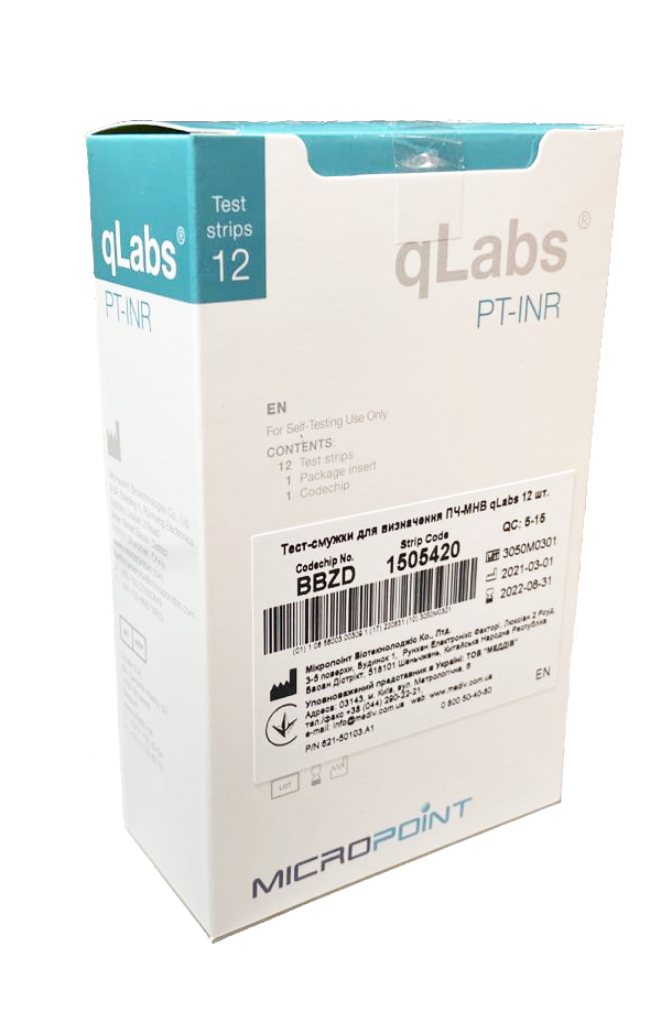 Тест-смужки для визначення ПЧ-МНВ qLabs 12 шт.